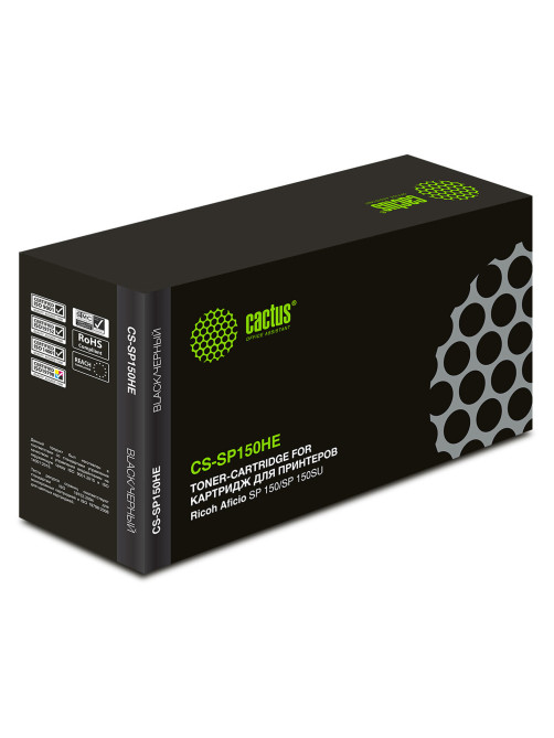 Картридж лазерный CACTUS (CS-SP150HE) для RICOH SP150/SP150w/SP150SU/SP150SUw, ресурс 1500 стр.