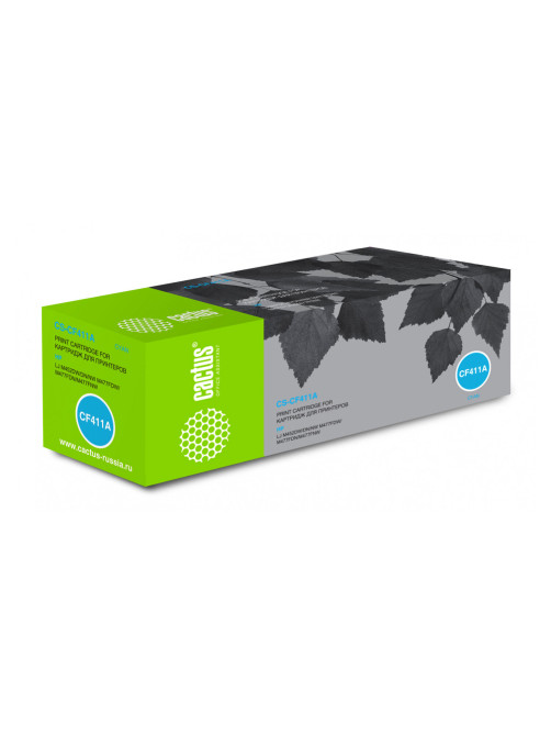 Картридж лазерный CACTUS (CS-CF411A) для HP LaserJet Pro M477fdn/477fdw/M452dn, голубой, ресурс 2300 стр.