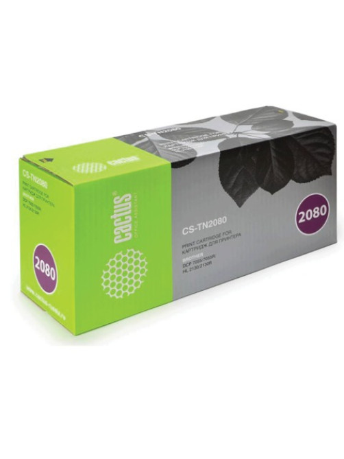 Картридж лазерный CACTUS (CS-TN2080) для BROTHER HL-2130R/DCP-7055R, ресурс 700 стр.