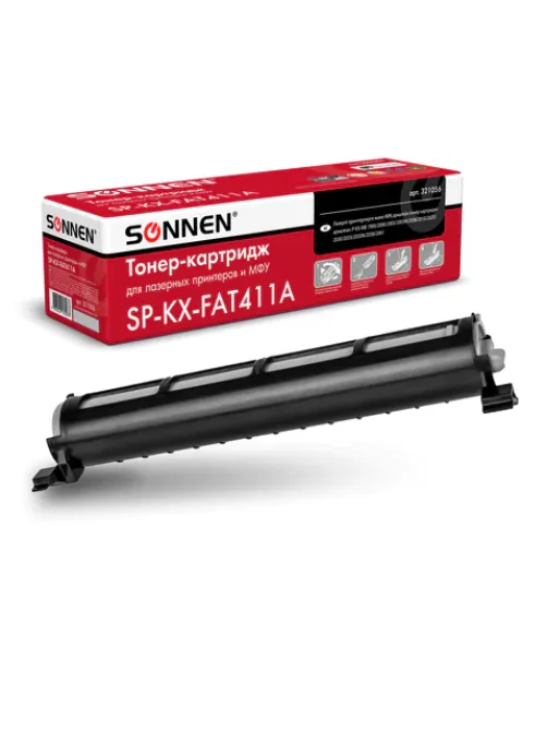 Тонер-картридж SONNEN (SP-KXFAT411A) для PANASONIC KX-MB1900/2000/2020/2030, ВЫСШЕЕ КАЧЕСТВО, ресурс 2000 стр., 321056