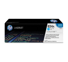 Картридж лазерный HP (CB381A) ColorLaserJet CP6015 и другие, №824A, голубой, оригинальный, ресурс 21000 страниц