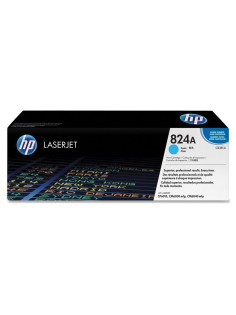 Картридж лазерный HP (CB381A) ColorLaserJet CP6015 и другие, №824A, голубой, оригинальный, ресурс 21000 страниц