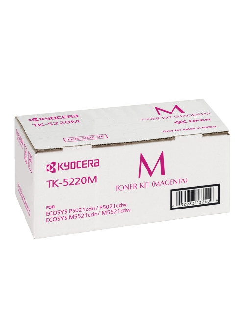 Тонер-картридж KYOCERA (TK-5220M) ECOSYS P5021cdn/cdw/M5521cdn/cdw, пурпурный, ресурс 1200 стр., оригинальный, 1T02R9BNL1