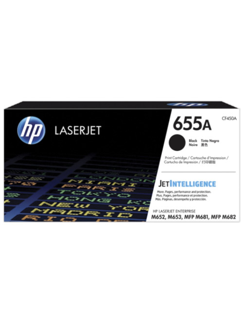 Картридж лазерный HP (CF450A) Color LJ M652dn/M653dn/M681dh, №655A, черный, ресурс 12500 стр., оригинальный