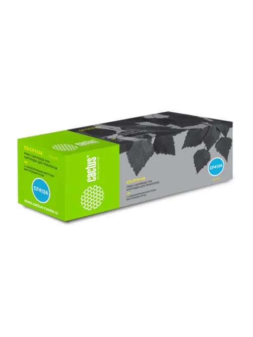 Картридж лазерный CACTUS (CS-CF412A) для HP LaserJet Pro M477fdn/477fdw/M452dn, желтый, ресурс 2300 стр.