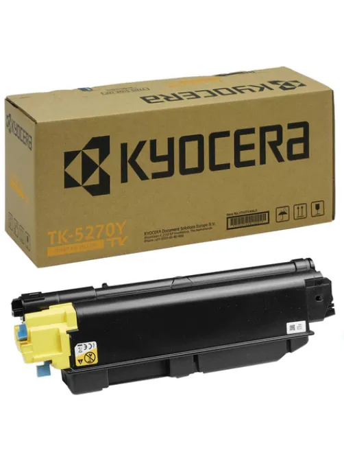 Тонер-картридж KYOCERA (TK-5270Y) M6230cidn/M6630cidn/P6230cdn, желтый, оригинальный, ресурс 6000 страниц, 1T02TVANL0