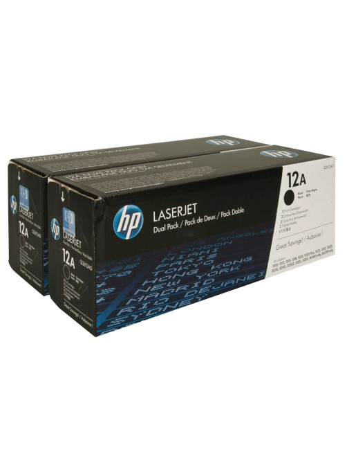 Картридж лазерный HP (Q2612AF) LaserJet 1018/1020/3052/М1005, №12A, оригинальный, КОМПЛЕКТ 2 шт. х 2000 страниц