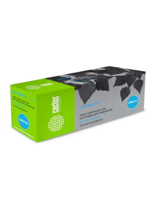 Картридж лазерный CACTUS (CS-CB541A) для HP CLJ CP1215/CP1515N/CM1312, голубой, ресурс 1400 стр.