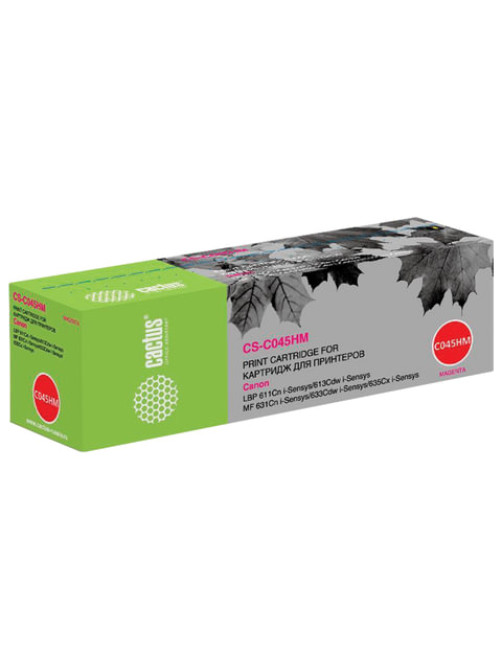 Картридж лазерный CACTUS (CS-045HM) для CANON MF635/633/631/LBP 611/613, пурпурный, ресурс 2200 стр., CS-C045HM