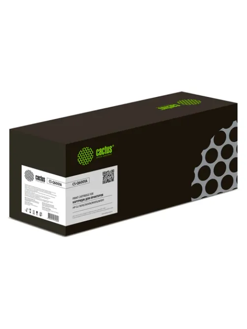 Картридж лазерный CACTUS (CS-Q6001A) для HP ColorLaserJet CM1015/2600, голубой, ресурс 2000 страниц