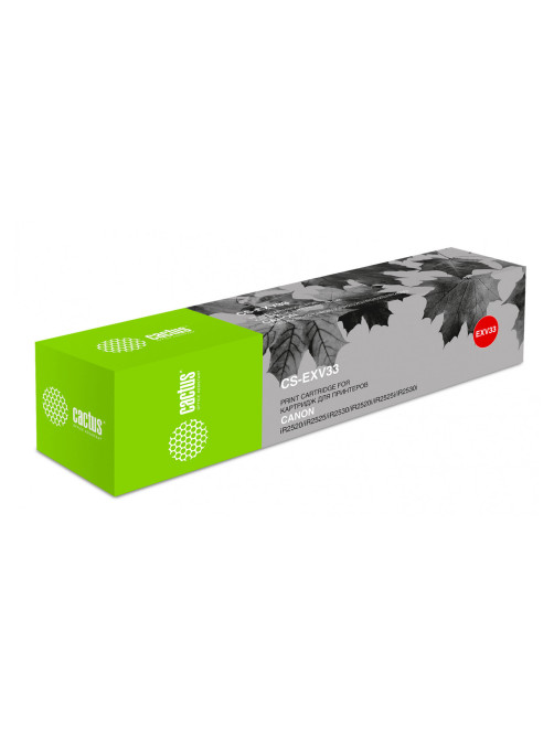Тонер CACTUS (CS-EXV33) для CANON iR-2520/2525/2525i/2530/2530i, черный, 700 г, ресурс 14600 стр.
