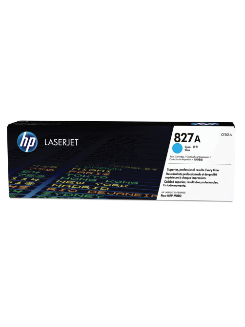 Картридж лазерный HP (CF301A) Color LaserJet M880, №827A, голубой, оригинальный, ресурс 32000 страниц