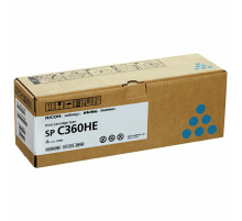 Картридж лазерный RICOH (SP C360HE) для Ricoh SP C360SFNw/C361SFNw, голубой, оригинальный, ресурс 6000 страниц, 408185