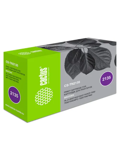 Картридж лазерный CACTUS (CS-TN2135) для BROTHER DCP-7030R/7045NR/MFC-7320R/7440NR, ресурс 1500 стр.