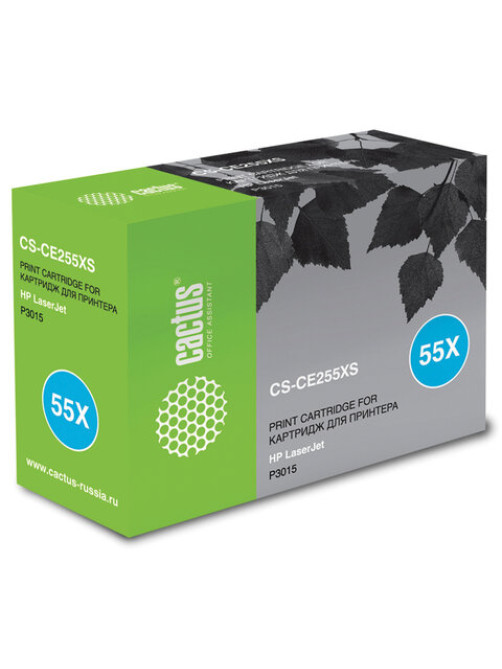 Картридж лазерный CACTUS (CS-CE255XS) для HP LaserJet P3015d/P3015dn/P3015x, ресурс 12500 страниц