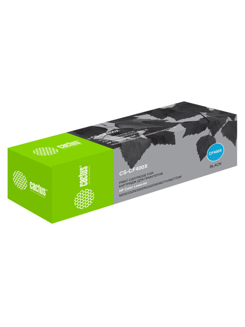 Картридж лазерный CACTUS (CS-CF400X) для HP LaserJet Pro M277n/dw/M252n/dw, черный, ресурс 2800 стр.