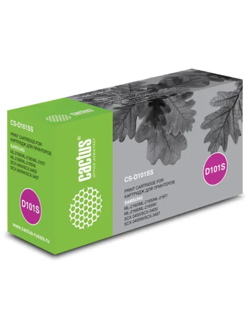 Картридж лазерный CACTUS (CS-D101SS) для SAMSUNG ML2160/65/SCX-3400/3405, ресурс 1500 страниц