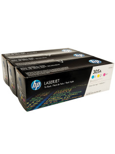 Картридж лазерный HP (CF370AM) LaserJet Pro 300 M375/M475, №305A, оригинальный, КОМПЛЕКТ 3 цвета по 2600 страниц