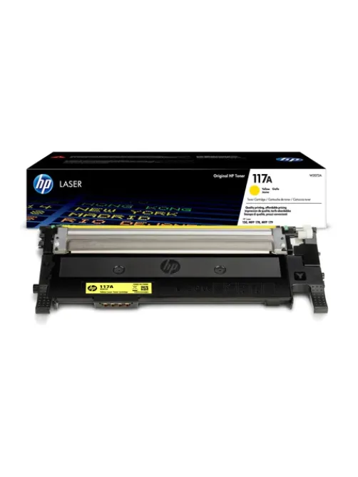 Картридж лазерный HP (W2072A) для HP Color Laser 150a/nw/178nw/fnw, №117A, желтый, оригинальный, ресурс 700 страниц
