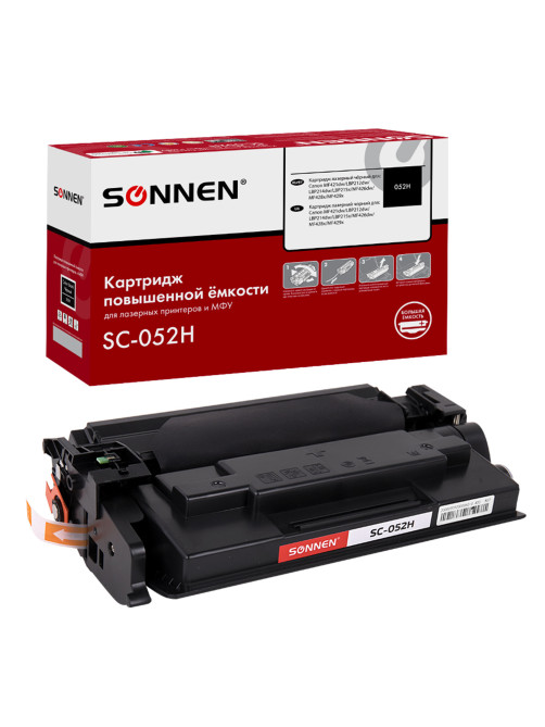 Картридж лазерный SONNEN (SC-052H) для CANON MF421dw/426dw/428x/LBP212dw/214dw, ресурс 9200 стр., 364089