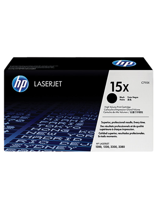 Картридж лазерный HP (C7115X) LaserJet 1200/3300/3380, №15X, оригинальный, ресурс 3500 страниц