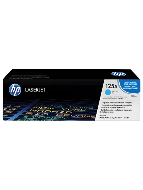 Картридж лазерный HP (CB541A) ColorLJ CP1215/CP1515N и др, №125A, голубой, оригинальный, ресурс 1400 страниц
