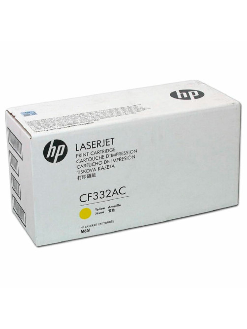 Картридж лазерный HP (CF332A) LaserJet M651n/M651dn/M651xh, №654A, желтый, оригинальный, ресурс 15000 страниц