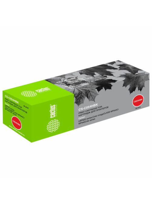 Картридж лазерный CACTUS (CS-C054HBK) для Canon LBP 621/623, MF 641/643/645, черный, ресурс 3100 страниц