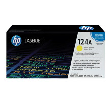 Картридж лазерный HP (Q6002A) ColorLaserJet CM1015/2600 и др, №124A, желтый, оригинальный, 2000 стр.