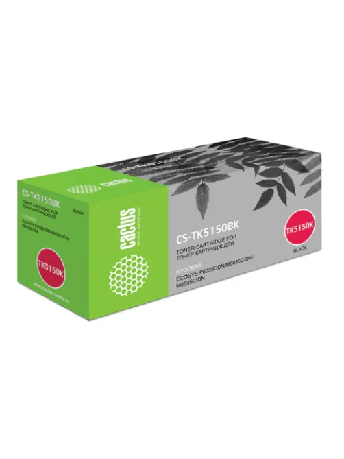 Тонер-картридж CACTUS (CS-TK5150BK) для Kyocera Ecosys M6035cidn/P6035cdn, черный, ресурс 12000 страниц