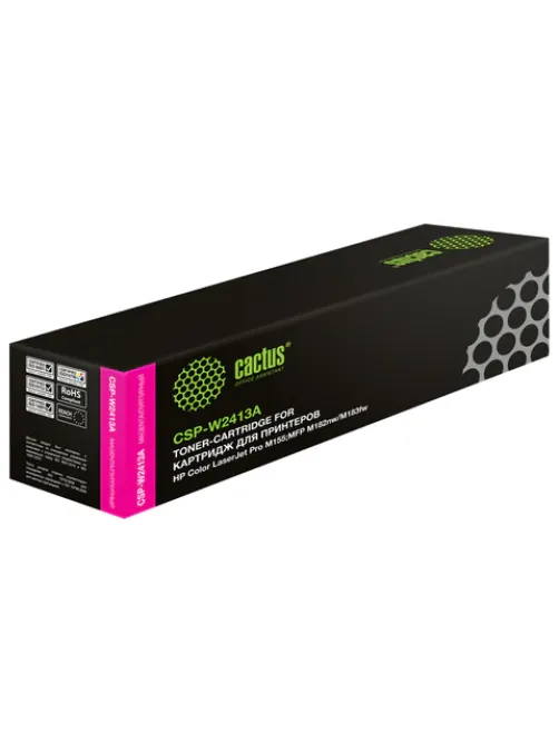 Картридж лазерный CACTUS (CSP-W2413A) для HP Color LaserJet Pro M155/M182nw, пурпурный, ресурс 850 страниц