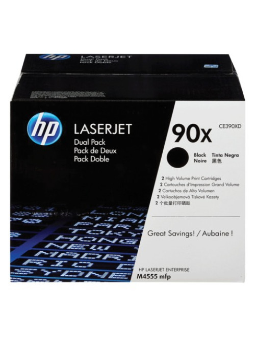 Картридж лазерный HP (CE390XD) LaserJet M602n/M603n и другие, №90X, КОМПЛЕКТ 2 шт., оригинальный, ресурс 2х24000 страниц