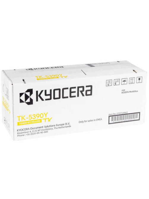 Тонер-картридж KYOCERA (TK-5390Y) ECOSYS PA4500cx, желтый, ресурс 13000 страниц, оригинальный, 1T02Z1ANL0