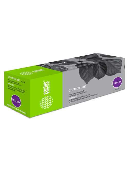 Картридж лазерный CACTUS (CS-TN241BK) для BROTHER HL-3140CW/DCP-9020CDW, черный, ресурс 1400 стр.