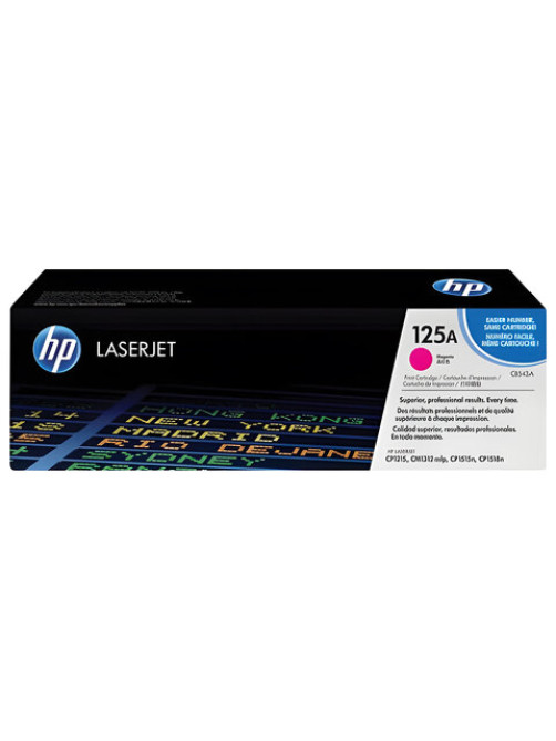 Картридж лазерный HP (CB543A) ColorLJ CP1215/CP1515N и др, №125A, пурпурный, оригинальный, ресурс 1400 страниц