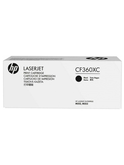 Картридж лазерный HP (CF360X) LaserJet Pro M552/M553, №508X, черный, оригинальный, ресурс 12500 страниц