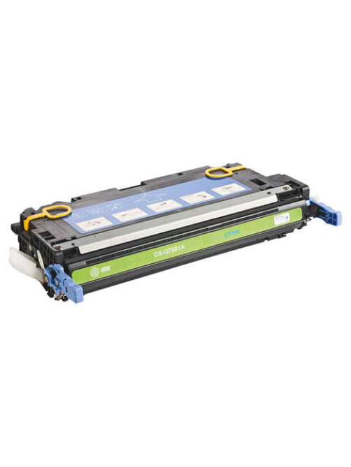 Картридж лазерный CACTUS (CS-Q7581A) для HP ColorLaserJet CP3505/3800, голубой, ресурс 6000 страниц