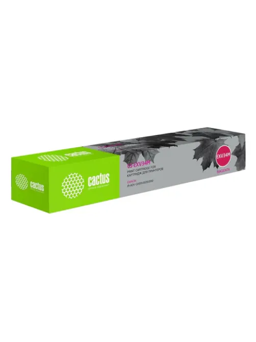 Картридж лазерный CACTUS (CS-EXV34M) для Canon IR C2030L/C2030i/C2020i, пурпурный, ресурс 19000 страниц