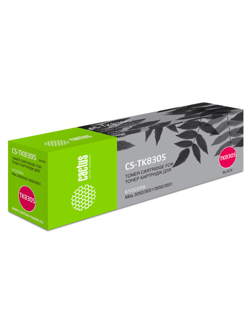 Тонер-картридж CACTUS (CS-TK8305) для KYOCERA TASKalfa 3050/3051/3551, черный, ресурс 25000 стр.
