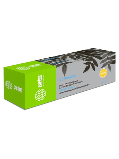 Картридж лазерный CACTUS (CS-PH6500C) для XEROX Phaser 6500/WC6505, голубой, ресурс 2500 стр.