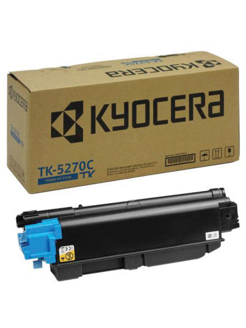 Тонер-картридж KYOCERA (TK-5270C) M6230cidn/M6630cidn/P6230cdn, голубой, оригинальный, ресурс 6000 страниц, 1T02TVCNL0