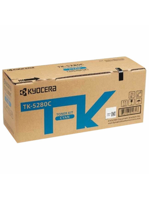Тонер-картридж KYOCERA (TK-5280C) M6235cidn/M6635cidn/P6235cdn, голубой, ресурс 11000 страниц, оригинальный, 1T02TWCNL0