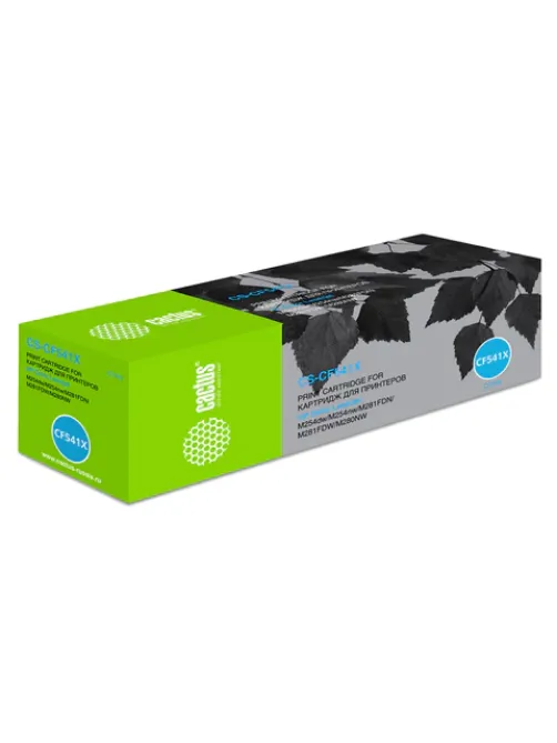 Картридж лазерный CACTUS (CS-CF541X) для HP LaserJet Pro M254/M280/M281, голубой, ресурс 2500 страниц