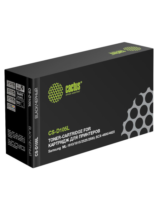 Картридж лазерный CACTUS (CS-D105L) для SAMSUNG ML-1910/SCX4600/4623F/FN, ресурс 2500 стр.