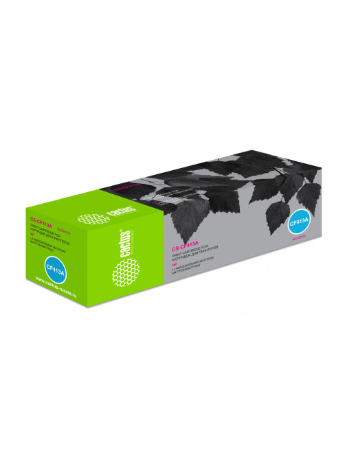 Картридж лазерный CACTUS (CS-CF413A) для HP LaserJet Pro M477fdn/477fdw/M452dn, пурпурный, ресурс 2300 стр.