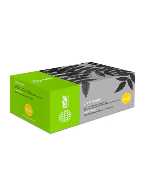 Тонер-картридж CACTUS (CS-PH3260X) для XEROX Phaser 3052 / 3052NI / 3260, ресурс 6000 страниц
