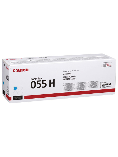 Картридж лазерный CANON (055HC) для LBP663/664/MF742/744/746, голубой, оригинальный, ресурс 5900 страниц, 3019C002