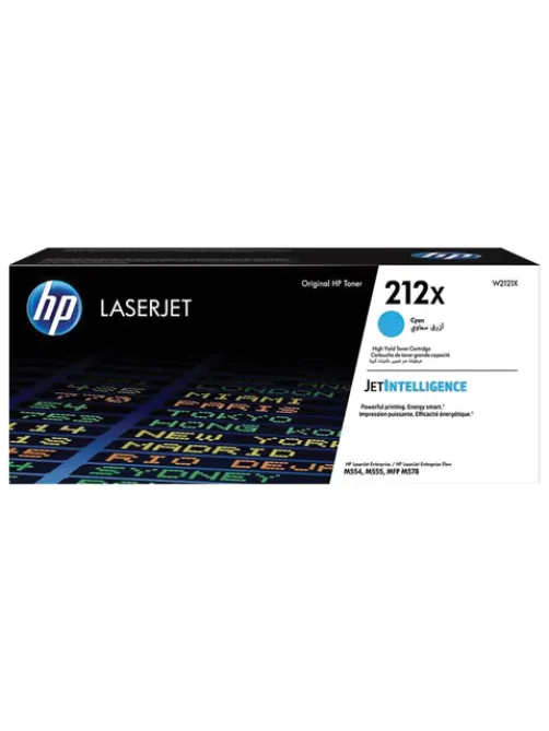 Картридж лазерный HP (W2121X) Color LaserJet M554/M555, №212X, голубой, оригинальный, ресурс 10 000 страниц