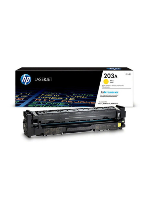 Картридж лазерный HP (CF542A) LaserJet Pro M254/M280/M281, №203A, желтый, оригинальный, ресурс 1300 страниц