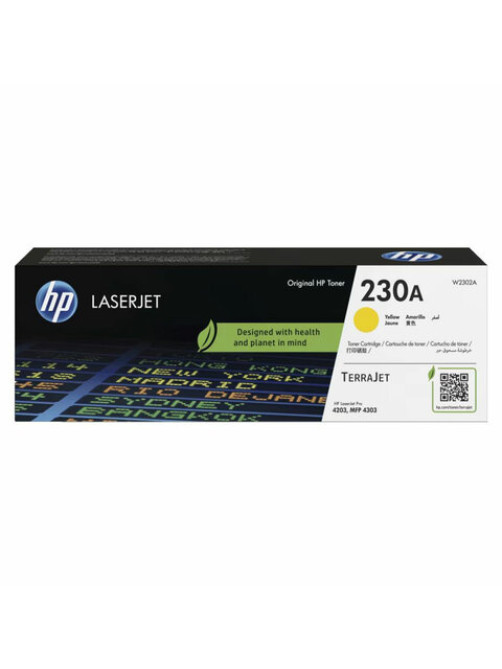 Картридж лазерный HP (W2302A) для Color LaserJet Pro 4303/4203, №203A, желтый, ресурс 1800 стр., оригинальный